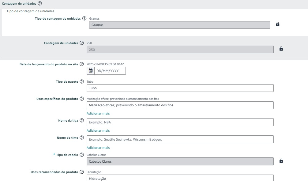 backend amazon listing