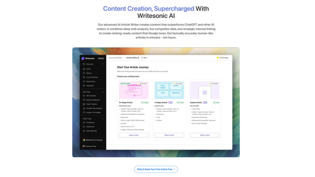 melhore seus listings com o Writesonic