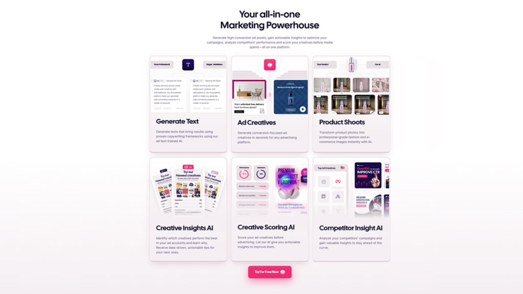 o AdCreative é a ferramenta ideal para analisar os criativos feitos pela concorrência