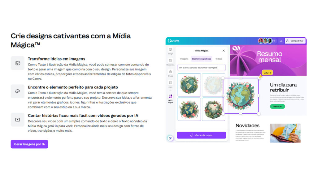 o canva AI é ideal para gerar imagens para seus listings